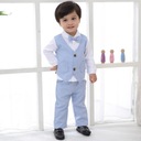 Oblek modrý s prúžkami svetlo bavlnený pre chlapca pohodlný Značka Inna marka
