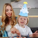 ДИТЯЧИЙ СИНІЙ КОВПАЧОК З ЦИФРОЮ НА ДЕНЬ НАРОДЖЕННЯ ДЛЯ НЕЗАБУТНІХ СВЯТКУВАНЬ