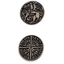 СРЕДНЕВЕКОВАЯ СЕРЕБРЯНАЯ МЕТАЛЛИЧЕСКАЯ МОНЕТА 1 ШТ.