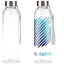 СТЕКЛЯННАЯ БУТЫЛКА ДЛЯ ВОДЫ ОБЪЕМОМ 500 МЛ, ПРОЗРАЧНАЯ ПОЛОСКА