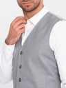 Pánska obleková vesta bez chlopní šedá V3 OM-BLZV-0112 S EAN (GTIN) 5902228926818