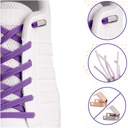 Шнурки для обуви без завязок, крепкие аглеты, 2 цвета, фиолетовые.
