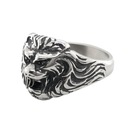 ОКИСЛЕННОЕ СЕРЕБРЯНОЕ КОЛЬЦО 925 ПРОБЫ, ПЕЧАТЬ ТИГРА