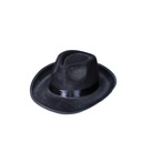 Черная гангстерская шляпа с черной окантовкой