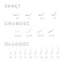 2D objemové řasy s trsy Kroucení: C; Délka:14 mm Barva černá