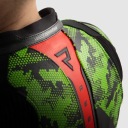 REBELHORN VELOCE CAMO ЧОРНИЙ GREEN FLUO RED КУРТКА МОТОЦИКЛЕТНА ШКІРЯНА  фото 14
