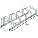 Stojak rowerowy 5 stanowisk rowerów