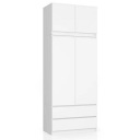 ШКАФ S 90см 2D 2SZ БЕЛЫЙ + ВЕРХНИЙ