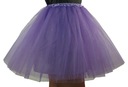 SPÓDNICZKA TIULOWA z podszewką SPÓDNICA 40 cm 7-14lat fiolet
