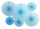 ДЕКОРАТИВНЫЕ БУМАЖНЫЕ РОЗЕТКИ, синие