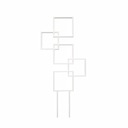 ПОДСТАВКА ДЛЯ ЦВЕТОВ ЛЕСТНИЦА ПЕРГОЛА БЕЛАЯ 27см