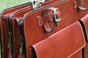Мужской портфель из итальянской кожи коричневого цвета с 2 большими отделениями