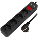 УДЛИНИТЕЛЬНЫЙ КАБЕЛЬ ПИТАНИЯ ВЫКЛЮЧАТЕЛЬ ТОЛСТАЯ ВЕРЕВКА 4 РАЗЪЕМА 2xUSB 2.1A 5M