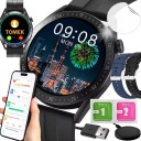 SMARTWATCH ЧАСЫ ПОЛЬСКИЕ МЕНЮ ЗВОНКИ СПОРТ СМАРТ ЧАСЫ ДЛЯ МУЖЧИН 2 РЕМЕШКИ