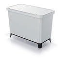 Контейнер для мусора СИСТЕМА 3x10л - гладкий серый