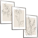 30x40 НАБОР ОБЪЕКТОВ В РАМКАХ РАМКИ ROSE NATURE BOHO LINEART BEige