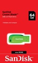 SANDISK CRUZER BLADE 64 GB PENDRIVE USB 2.0 GREEN Model Cruzer Blade 64 Gb