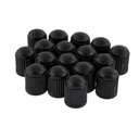 Čierne plastové čiapočky na ventily, sada 100 ks, 03-00-61 Závit inny