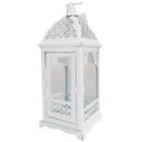 ФОНАРЬ МЕТАЛЛИЧЕСКИЙ ФОНАРЬ БЕЛЫЙ ДЛЯ ДОМА САДА СВАДЬБЫ H31см