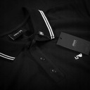 Armani Jeans _ Czarna Klasyczna Polówka Męska Black Men Polo _ S Wzór dominujący logo