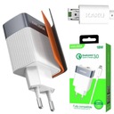 Настенное зарядное устройство с кабелем Micro USB QC 3.0 KAKU