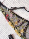 Yimunancy Floral Embroidery Set dámskej 2-dielnej podprsenky Boho Bra Pan Dominujúci vzor ornament