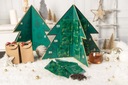 Adventný kalendár s čajom stojaci vianočný stromček 3D vianočný darček Santa Claus Druh stojaci