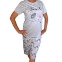 NETi Легкая и воздушная женская пижама из хлопка — длина 3/4, серая, XL