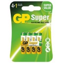 Щелочные батарейки GP R03 AAA Super Value, 5 шт.