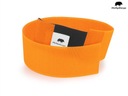 Poľovnícka oranžová výstražná čelenka s gumičkou na rukáve pre poľovníka Model opaska na rękaw