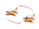 Transportér lietadlo + 3 autá stavebné vozidlá Dominujúca farba odtiene zlatej a žltej