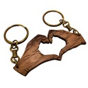 ДЕРЕВЯННЫЕ БРЕЛОКИ НА ДЕНЬ ВАЛЕНТИНЫ ОРЕХ СЕРДЦЕ РУКИ СВАДЕБНЫЙ ПОДАРОЧНЫЙ НАБОР