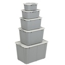 Контейнер, Контейнеры Velur - набор из 5 серых коробок.