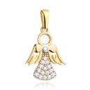 ЗОЛОТОЙ КУЛОН ДЛЯ ЦЕПИ АНГЕЛ ЦИРКОНИЙ 585 пробы