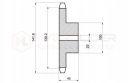 КОЛЕСО ШЕСТЕРНЯ LANCUCHOWE HARTOWANE 16 ЗУБІВ 1″ NA ЛАНЦЮГ 16B-1  (17575763509) фото min 6