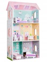 ДЕРЕВЯННЫЙ КУКОЛЬНЫЙ ДОМ XXL + МЕБЕЛЬ ECOTOYS
