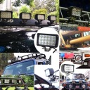 2ШТ ФАРА РОБОЧА 15 LED (СВІТЛОДІОД) ГАЛОГЕН 45W 12V 24V  (18921648405) фото min 14