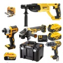БИТЫ + КОМБИНИРОВАННЫЙ НАБОР ИНСТРУМЕНТОВ DEWALT 4 ШТ. 3X5AH 18 В