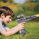 ЕЛЕКТРИЧНИЙ ВОДЯНИЙ ПІСТОЛЕТ АВТОМАТИЧНИЙ ДЛЯ ДІТЕЙ КОМПЛЕКТ МЕТАЛЬНИКА З LED купити з Польщі