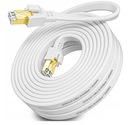 КАБЕЛЬ ETHERNET 7M CAT8 ПЛОСКИЙ БЕЛЫЙ 40 ГБ/с