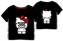 ФУТБОЛКА HELLO KITTY CAT ЧЕРНАЯ ХЛОПКА 104 R060E