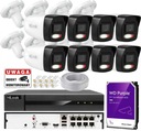 Комплект IP-мониторинга HiLook, 8 камер, 4 МП, двойной свет, PoE-рекордер, 1 ТБ