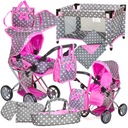 Набор коляска 3в1 для кукол, СУМКА-ПОСТАЛЬНОЕ, ПОСТЕЛЬНОЕ ПРИНАДЛЕЖНОСТИ