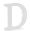 ДЕРЕВЯННАЯ БУКВА D СТОЯЩАЯ БЕЛАЯ 3D-20СМ WEDDING-5743