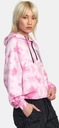 Mikina s kapucňou RVCA Thug Rose Cropped - Rose Pink Dominujúci materiál bavlna