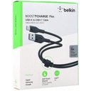 Кабель Belkin Boost Flex USB-A — USB-C, гибкий и прочный, 2 м, с зажимом