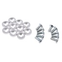 Декоративные анодированные серебряные шайбы, винты М6, комплект.