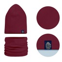 Комплект шарф-шапка Однослойный хлопок в полоску 48-56 Бордовый ВЕСНА