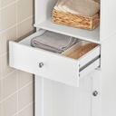 SoBuy Высокий шкаф для ванной комнаты, дымоход, ящик для гостиной, кухни BZR17-W