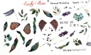 Lucky Rose Spark-17 наклеек ногтей